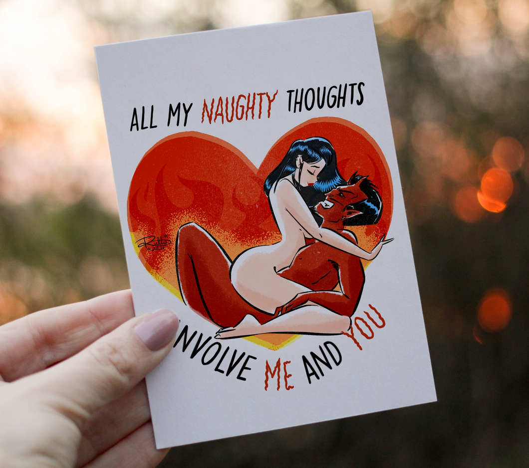 NAUGHTY THOUGHTS -  Valentine’s Vintage Inspired Card